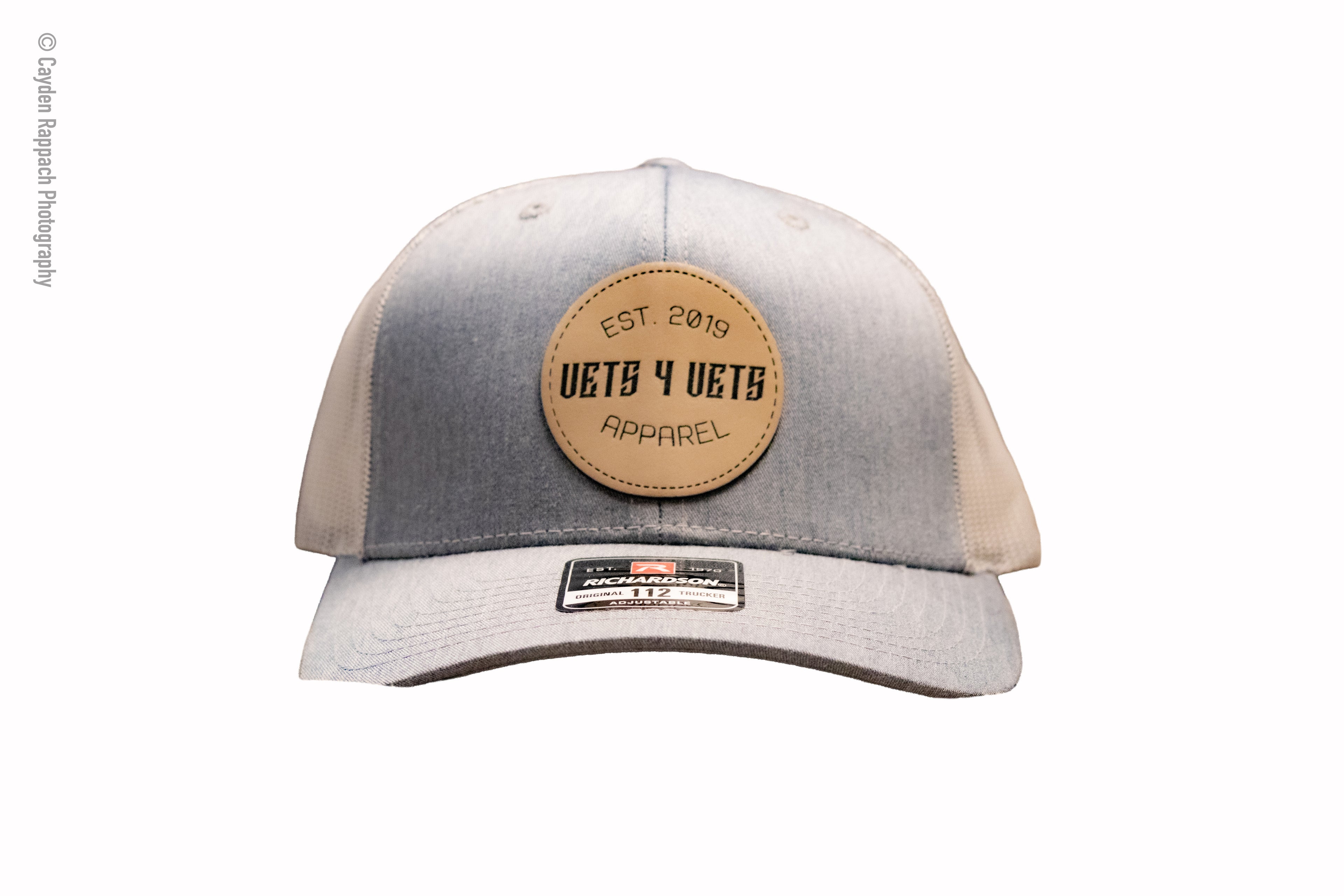 Light Blue with Tan Leather Patch
