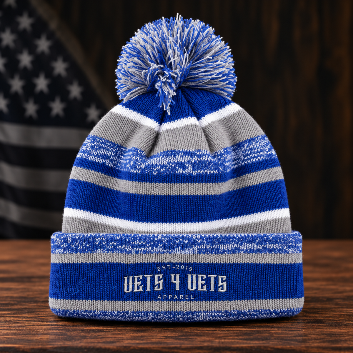 Vets 4 Vets New Era® Insulated Knit Pom Beanie