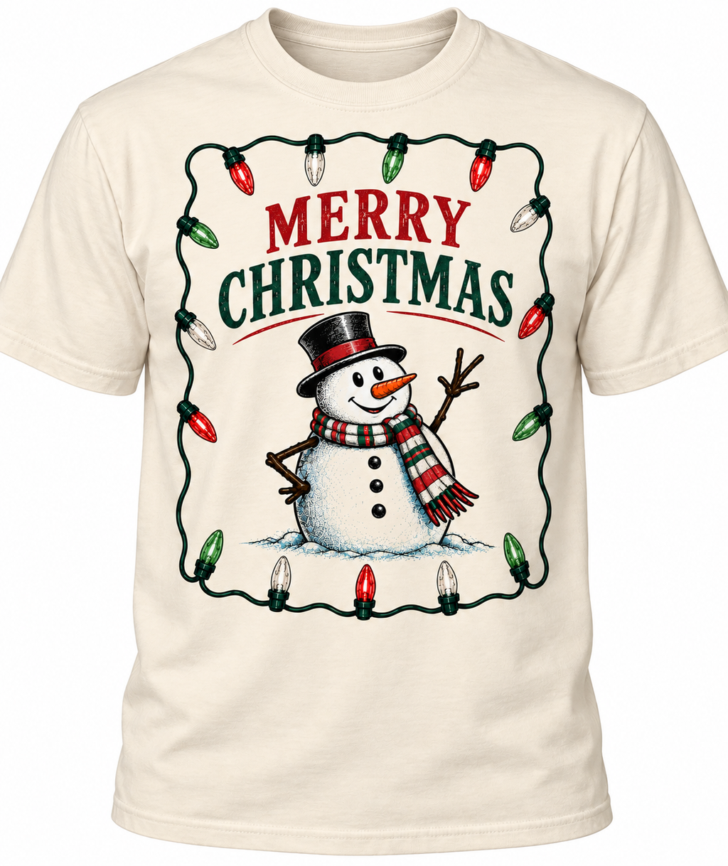 🎄 Merry Christmas Snowman Tee